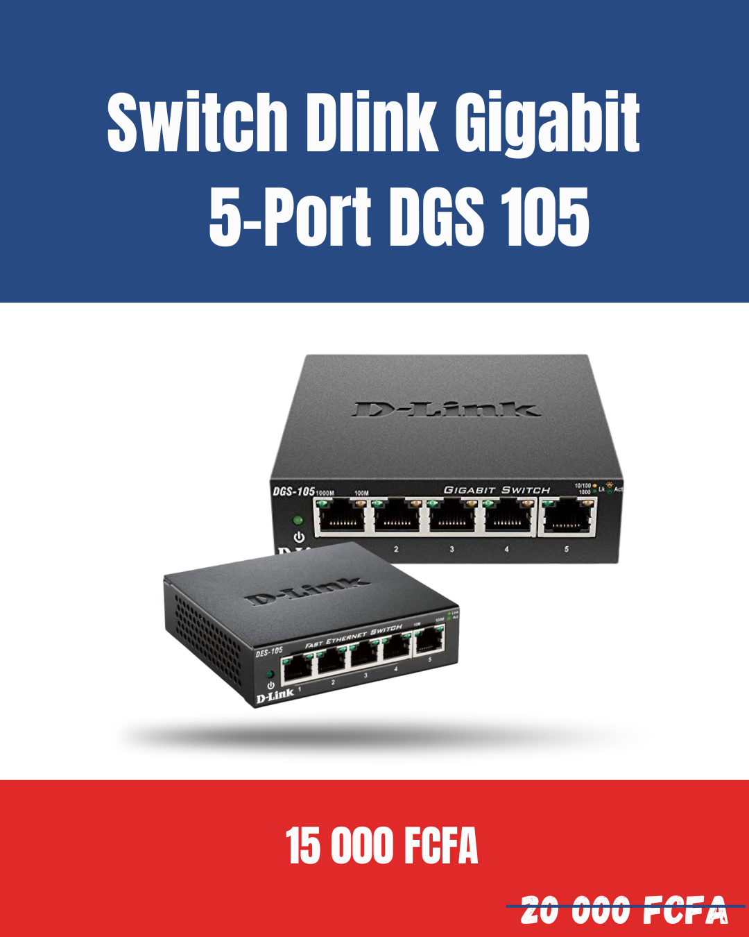 Switch D-Link DGS-105 5 ports Gigabit